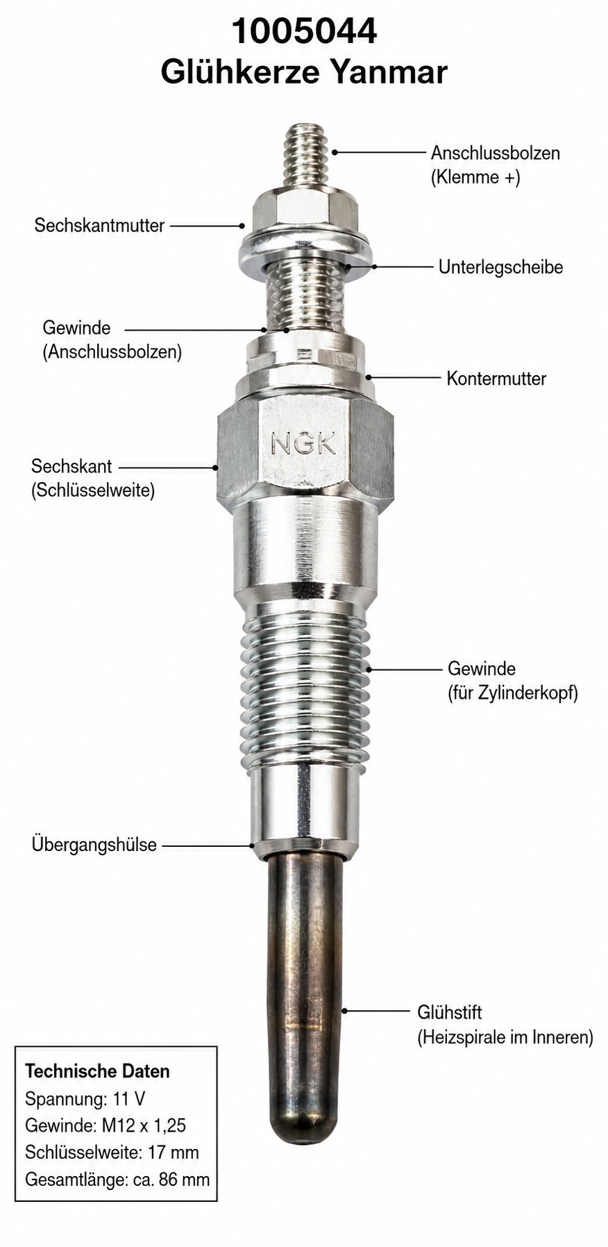 Glühkerze Yanmar