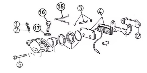 Bremssattel vorne rechts Komplett