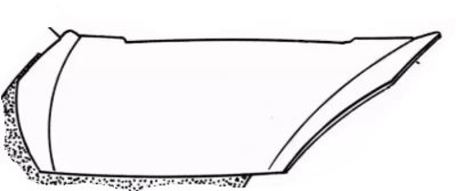 Motorhaubenaußenpaneel rot