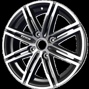 Alufelge 8 Doppelspeichen Diamant/schwarz 15"